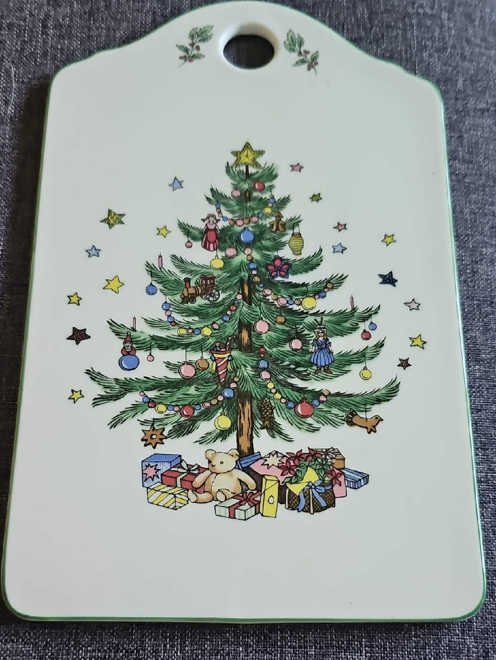 Nikko Holiday Christmas Tree Cheese Board Ceramic Kitchen Holiday Vintage 80 90